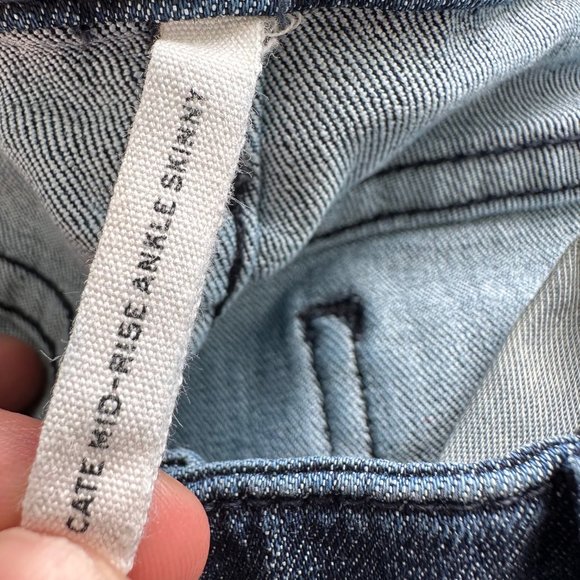 Women's Rag and Bone Cate Mid-Rise Anke Skinny Jeans Size 30 Blue Wash EUC - Picture 8 of 9